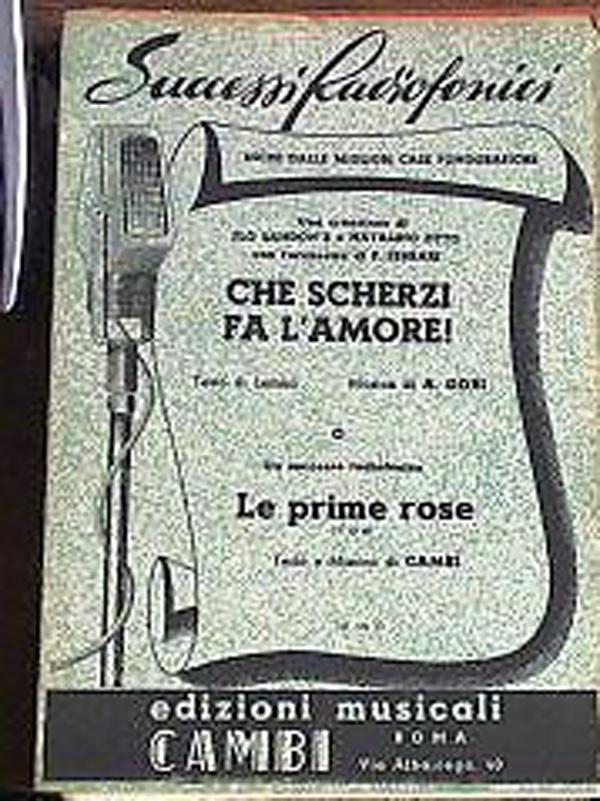 251235443452 spartito che scherzi fa l\'amore-le prime roseorchestrina