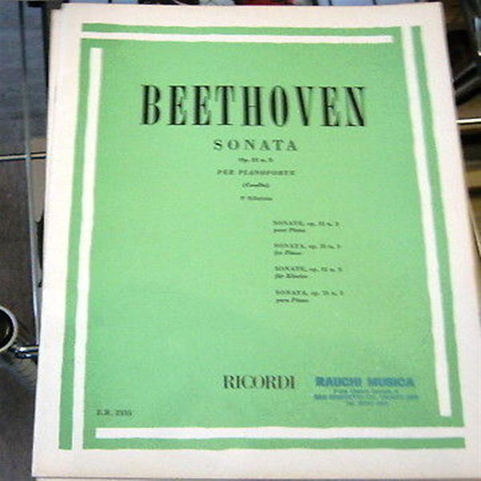 Beethoven - Sonata Op. 78 in Fa# Maggiore Spartito Pianoforte