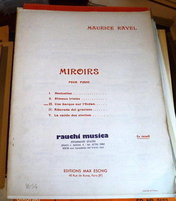 400421559990 partiture Piano Maurice Ravel  Miroirs
