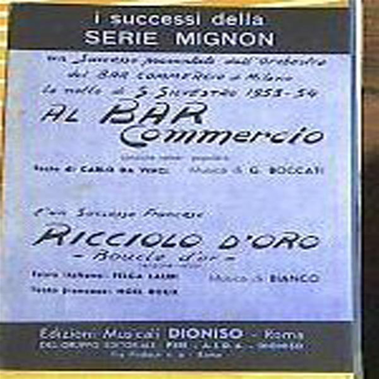 spartito al bar commercio-ricciolo d\'oro orchestrina