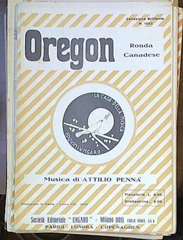 400421778043 oregon score Canadian round music a.pennna 1930 piano +orchestra - Picture 1 of 1