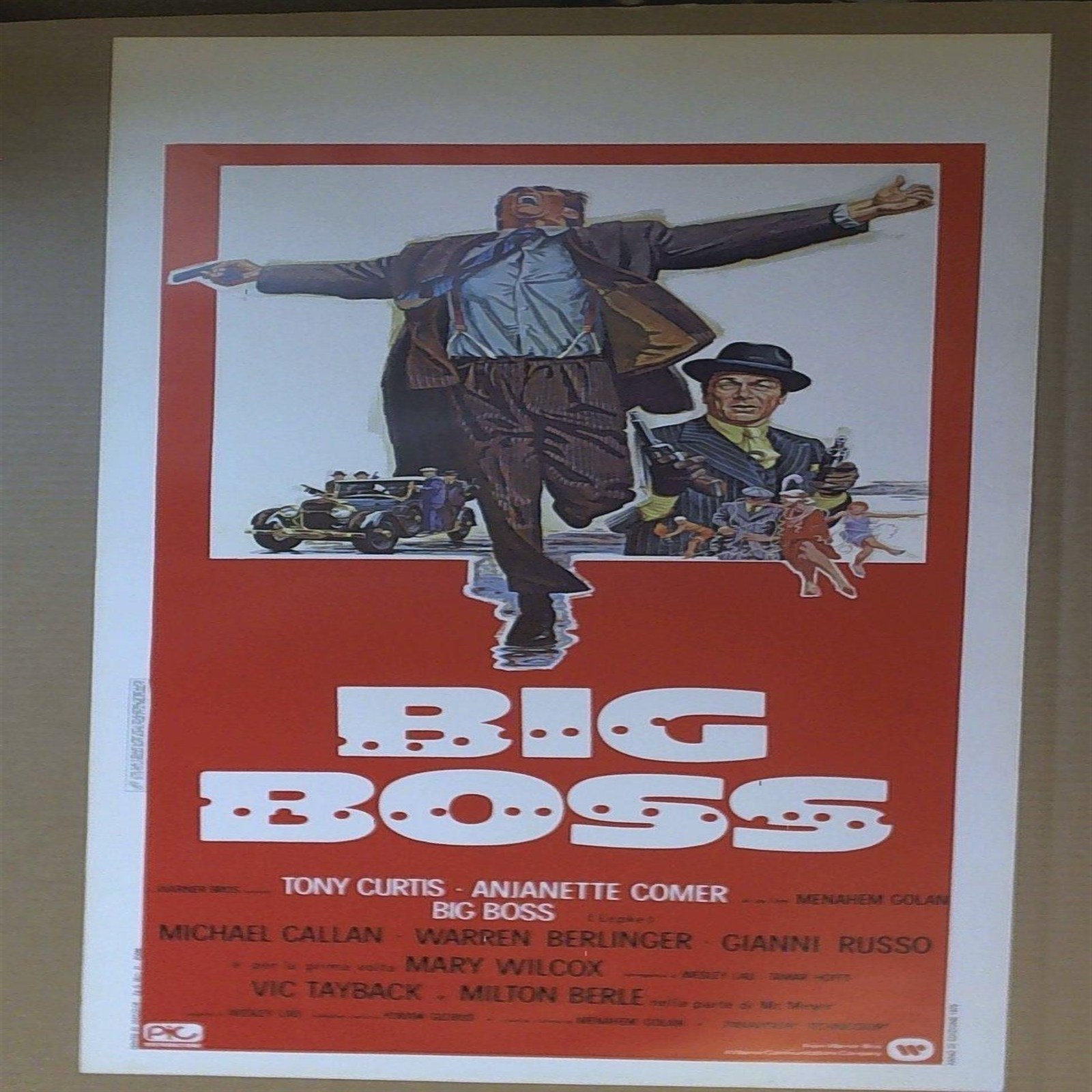 Locandina Big Boss 1983 Manifesto Originale Tony Curtis Raro