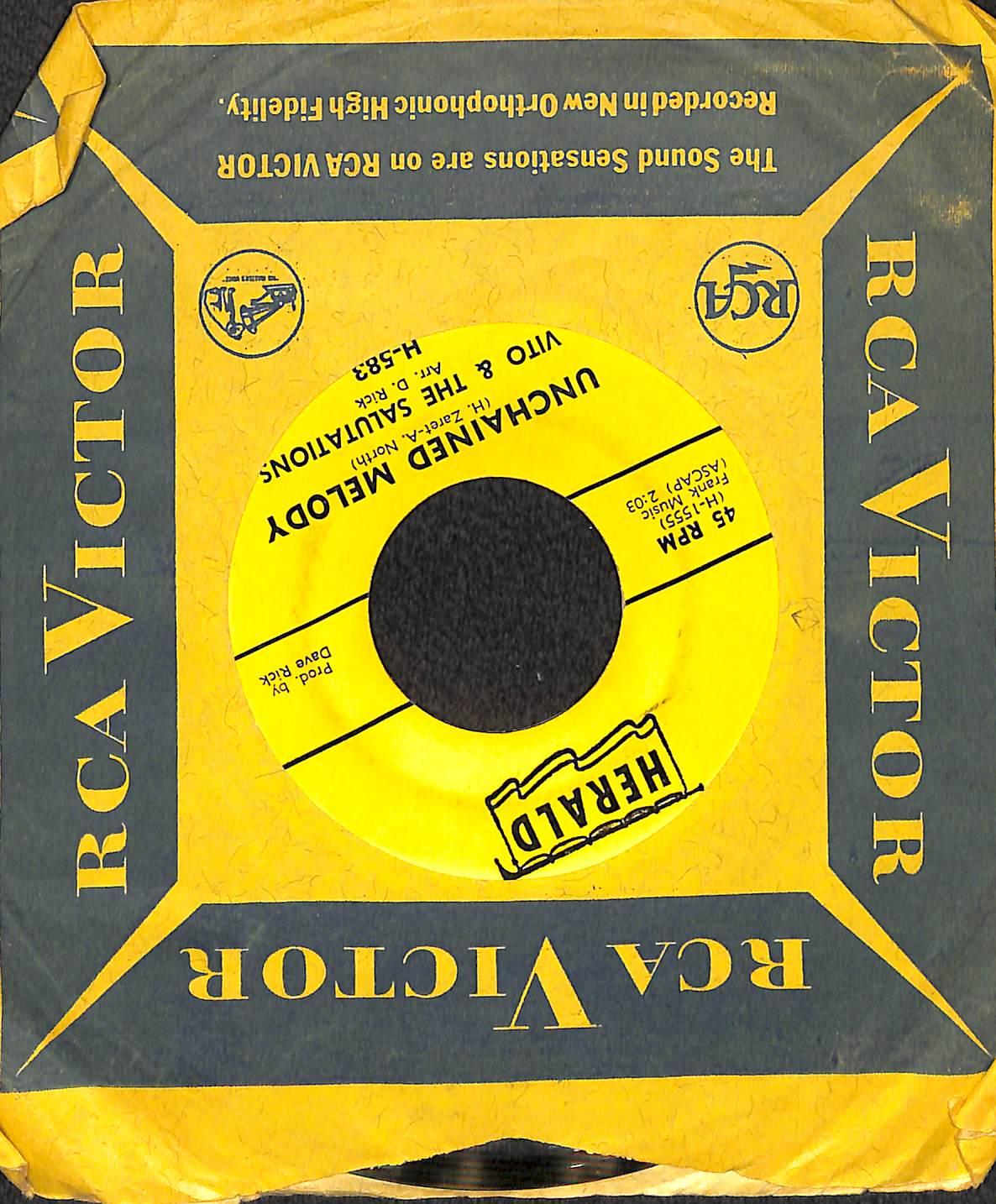 69514 7\", 45 RPM - Vito & The Salutations - Unchained Melody / Hey, Hey, Baby